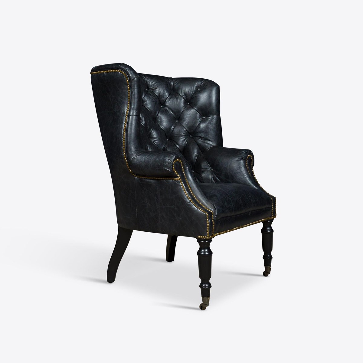 black leather petworth armchair HQS-1002289
