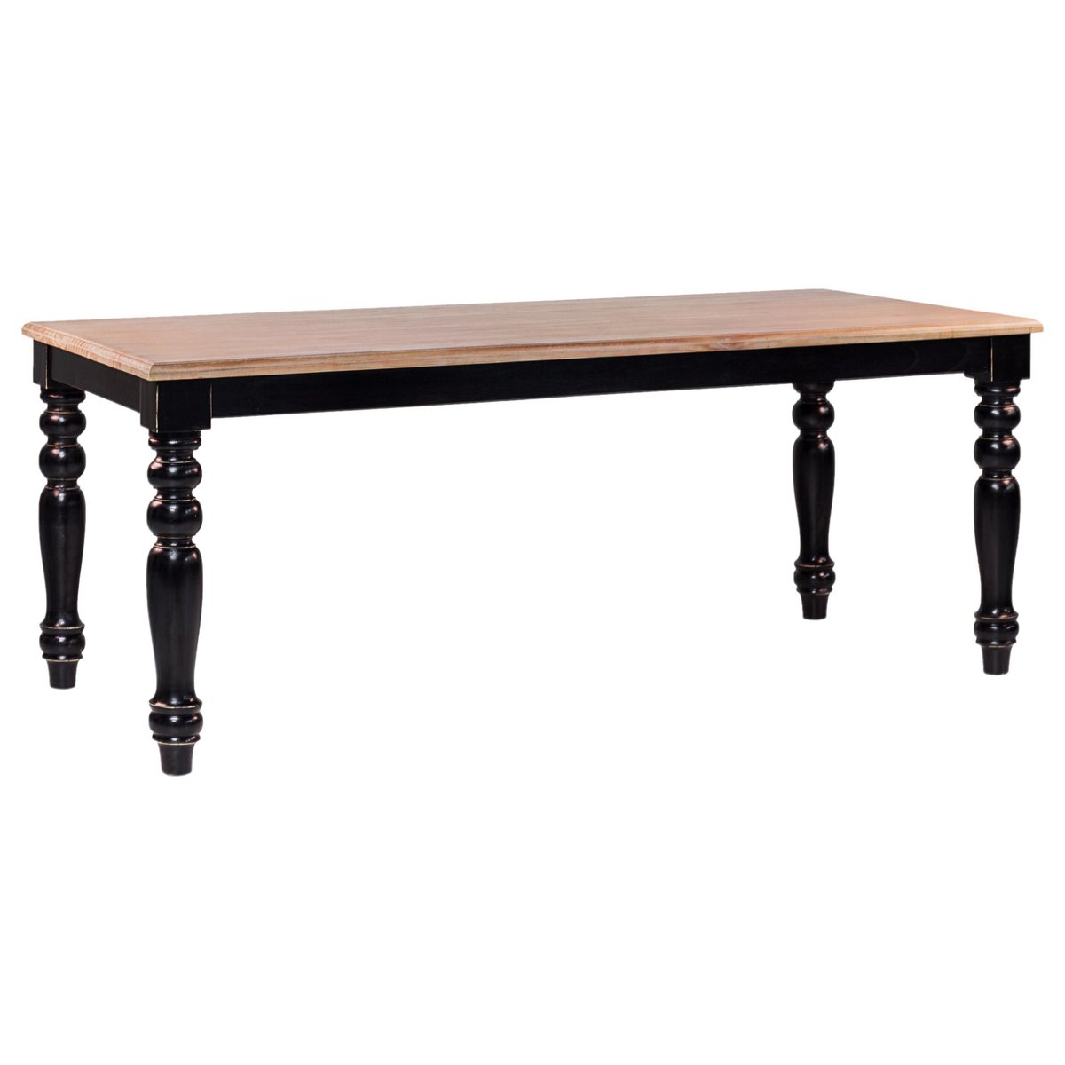 french provincial style dining room table with black ebonized legs PSK-1002446