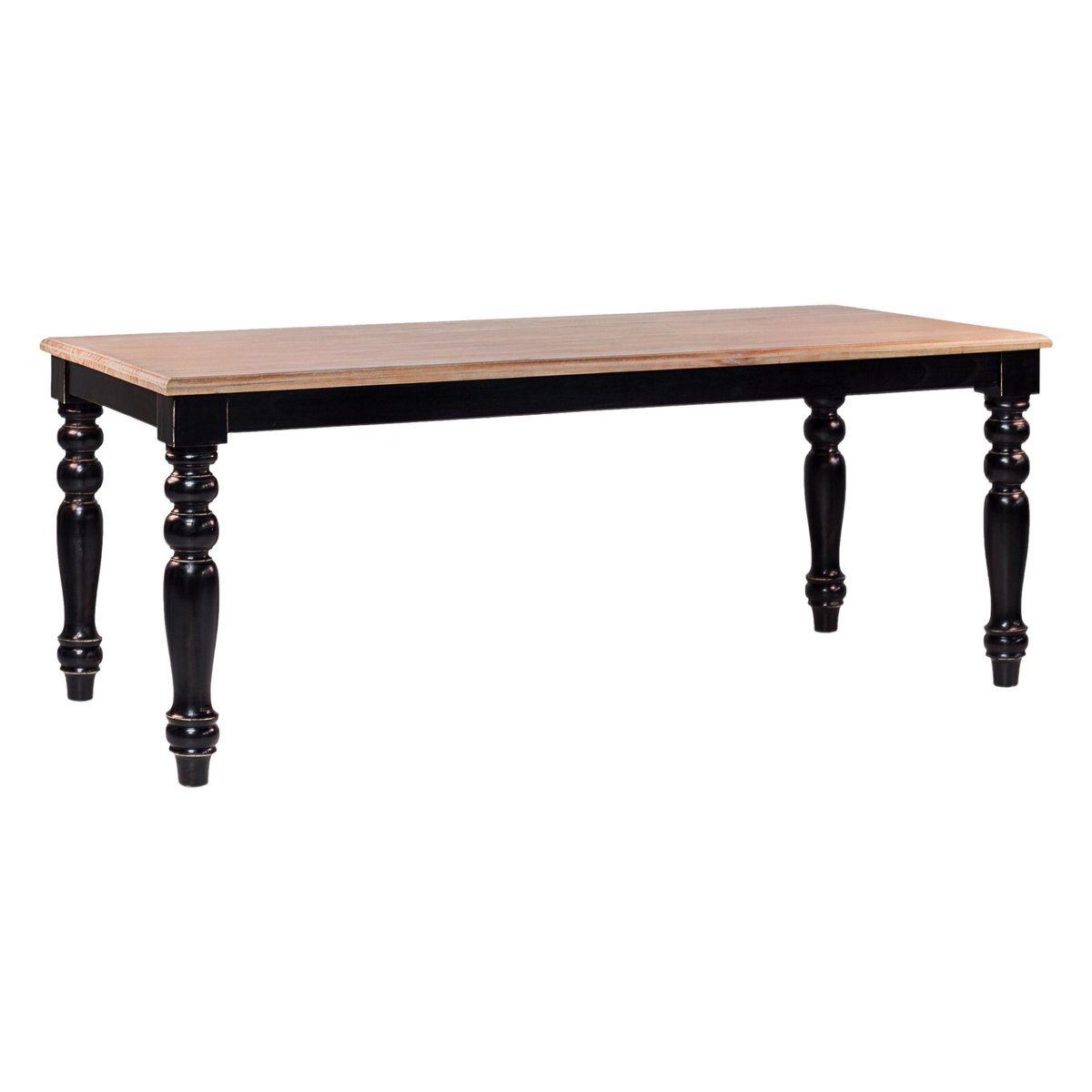 french provincial style dining room table with black ebonized legs 1 PSK-1002447