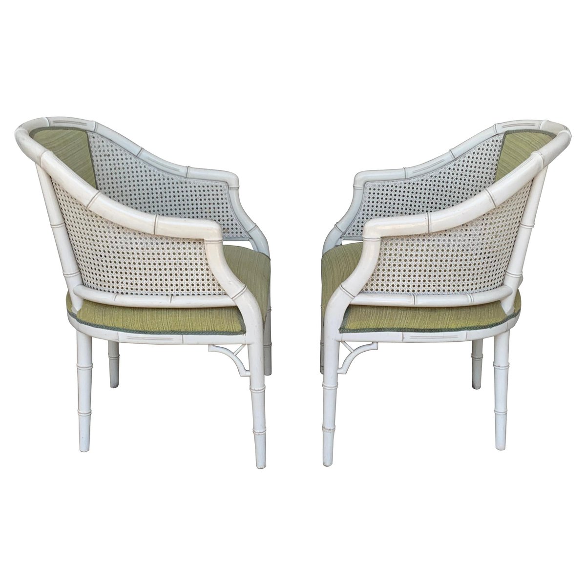 hollywood regency faux bamboo chairs set of 2 PSK-1002490