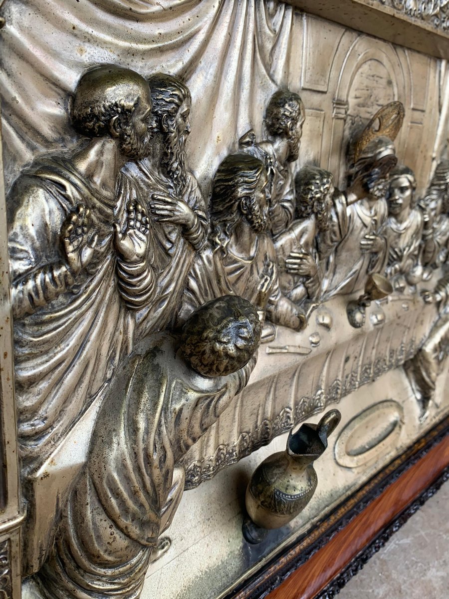 20th Century The Last Supper Metal Relief for sale at Pamono