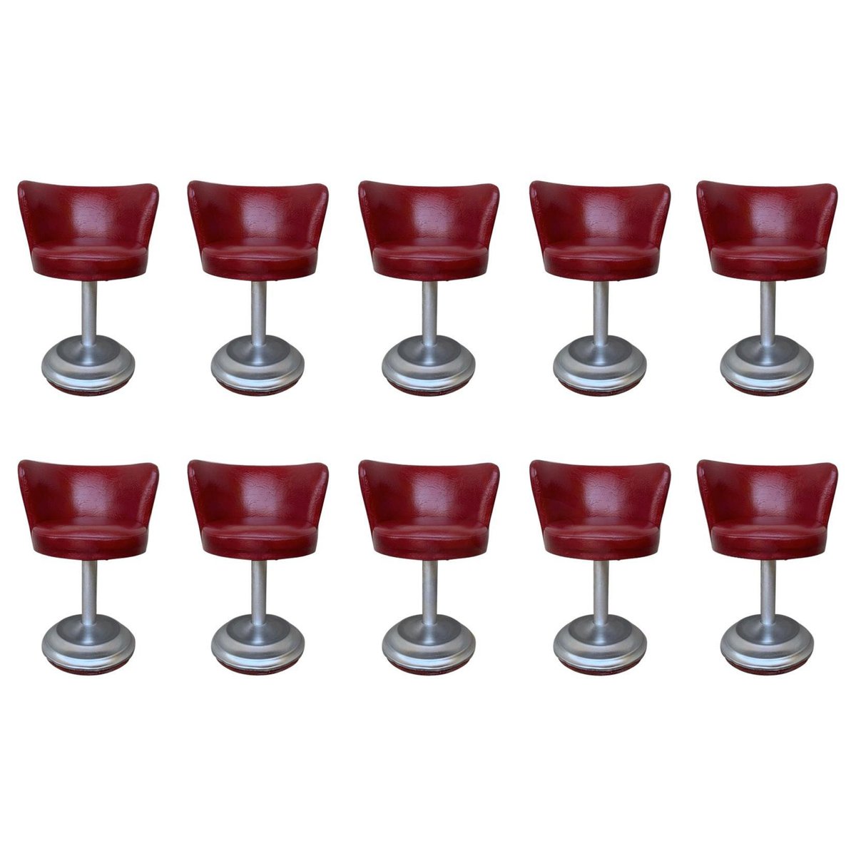 large red leatherette bar stools set of 10 PSK-1002565