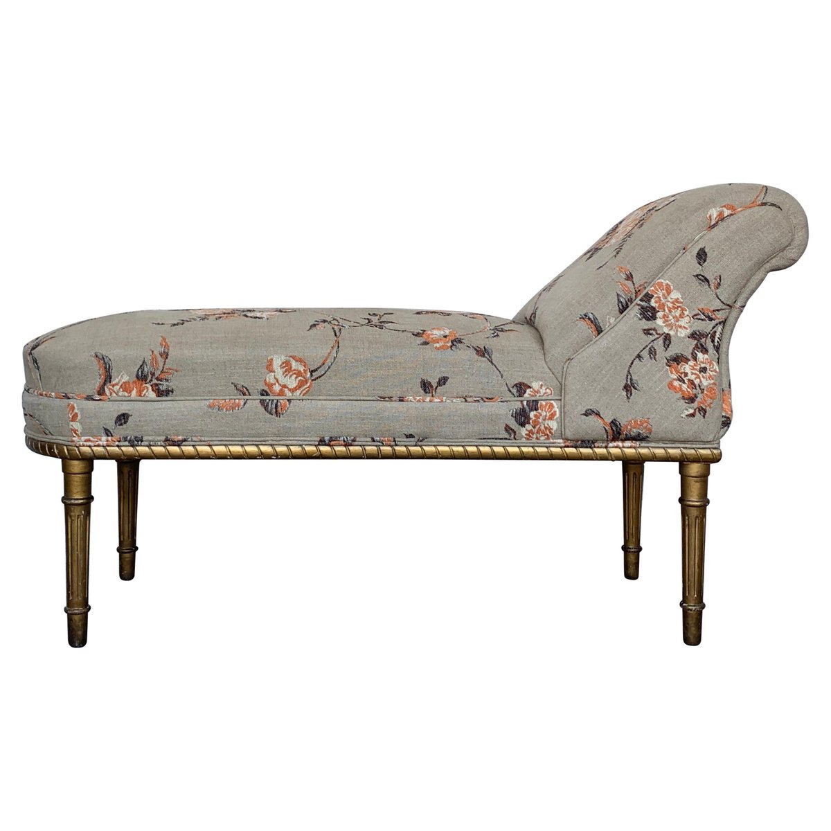 english regency gilt upholstered chaise longue 1820s PSK-1002639