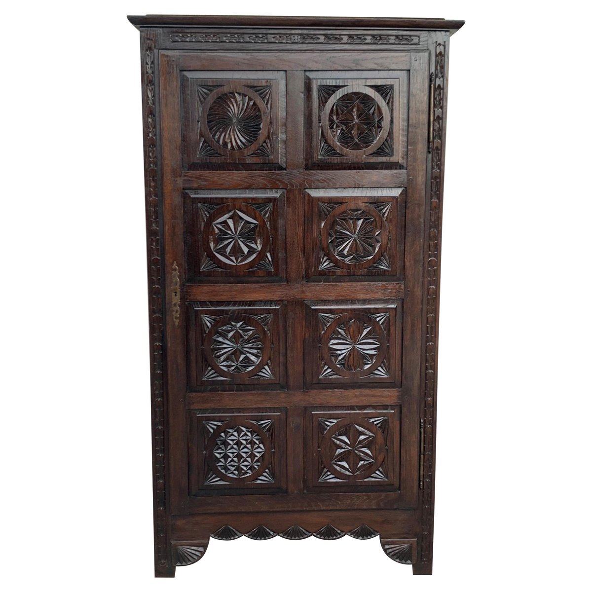 18th century spanish castalan influence oak kitchen cabinet with one door PSK-1002948