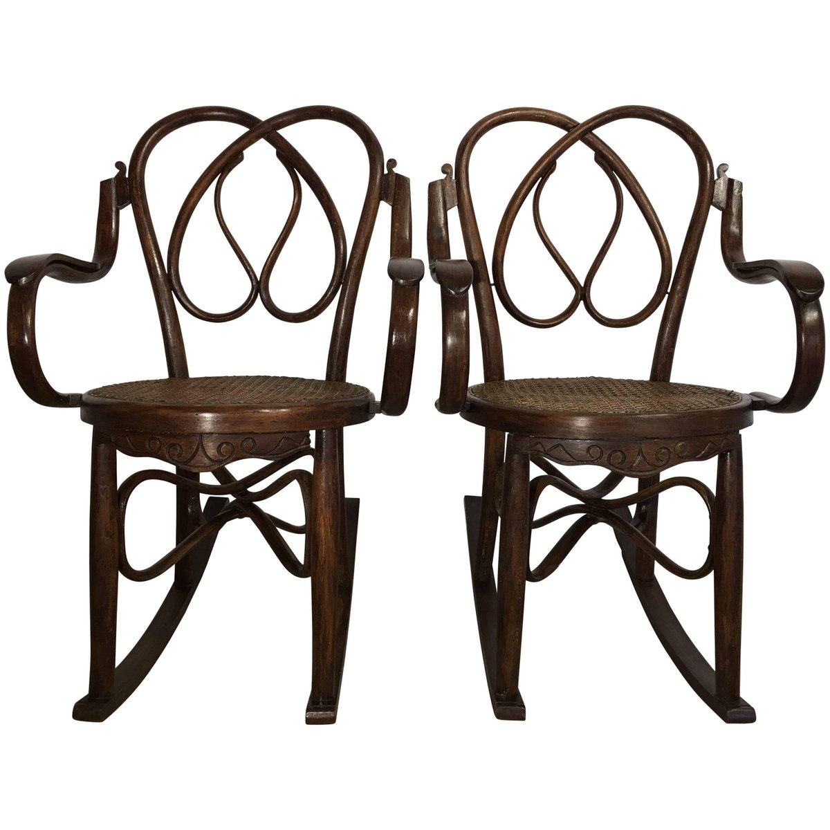 19th century bentwood rocking chairs in style of jacob josef set of 2 PSK-1003262
