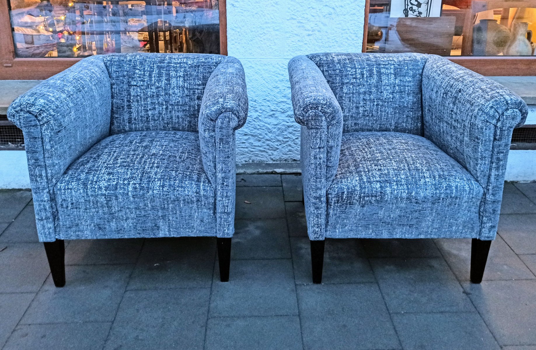 blue club chairs set of 2 FSD-1004488