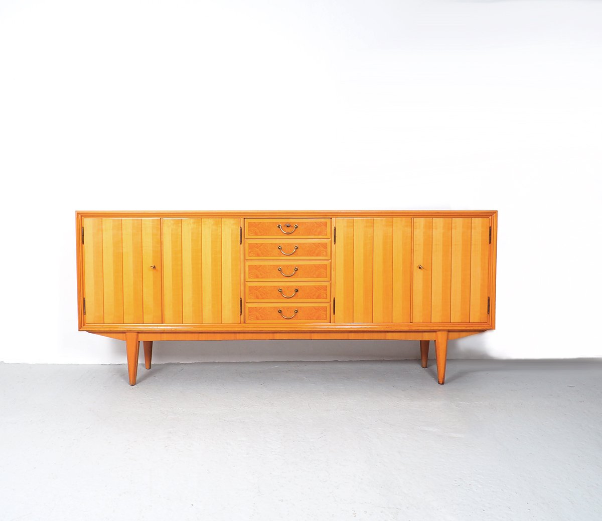 large vintage german cherry wood sideboard 1950s SN-1004540
