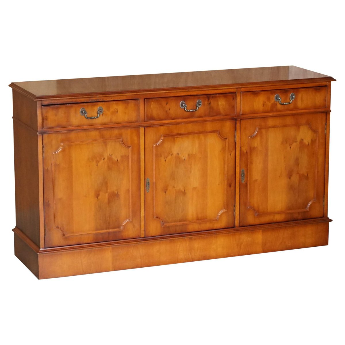 vintage burr yew wood 3 drawer cupboard GZP-1006282