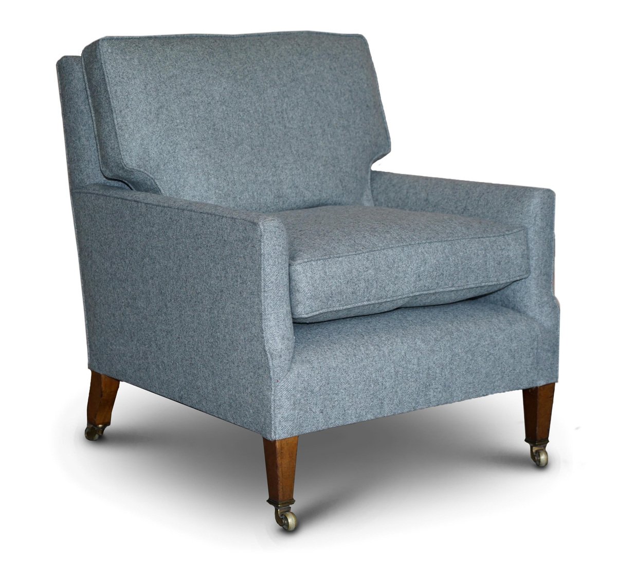 Herringbone Upholstered Armchairs from Howard & Sons, Set 