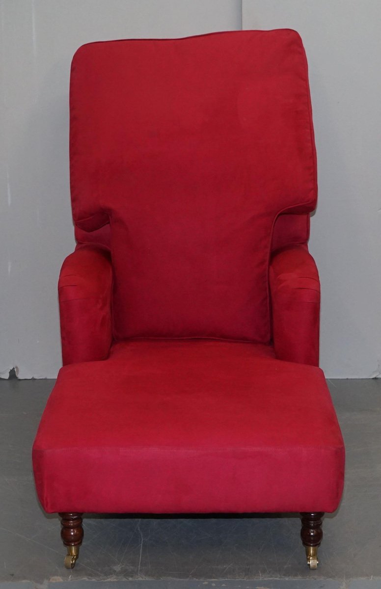 red velvet scroll arm chaise longue GZP-1006374
