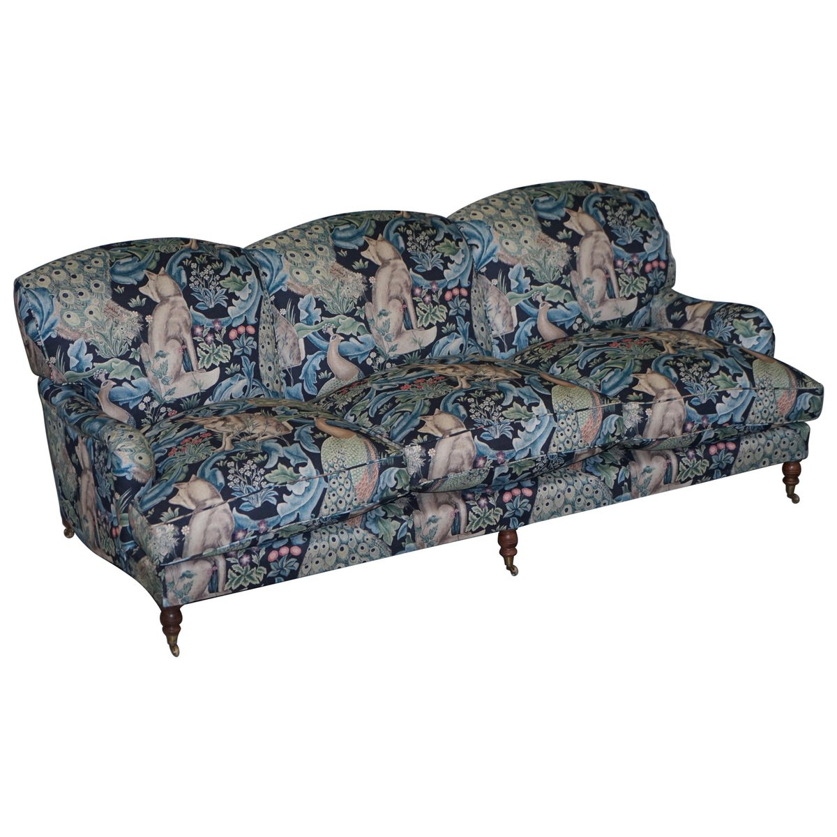 scroll arm sofa in william morris forest linen by george smith GZP-1006452