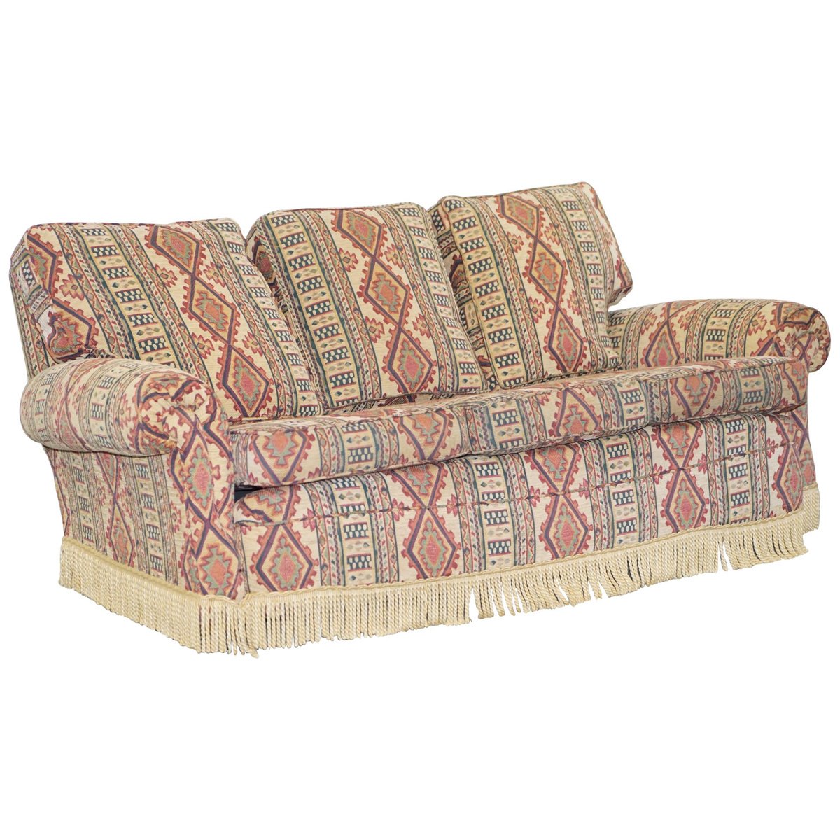 mid century art deco style kilim rug upholstered sofa GZP-1006551