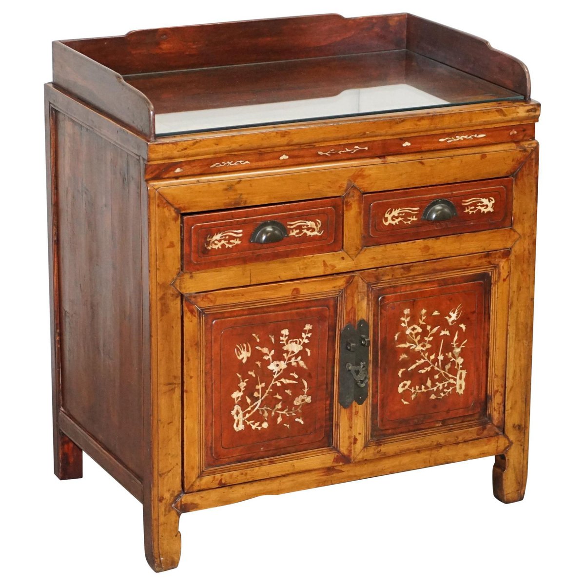 TRDST antique chinese redwood lacquered inlaid sideboard GZP1006592