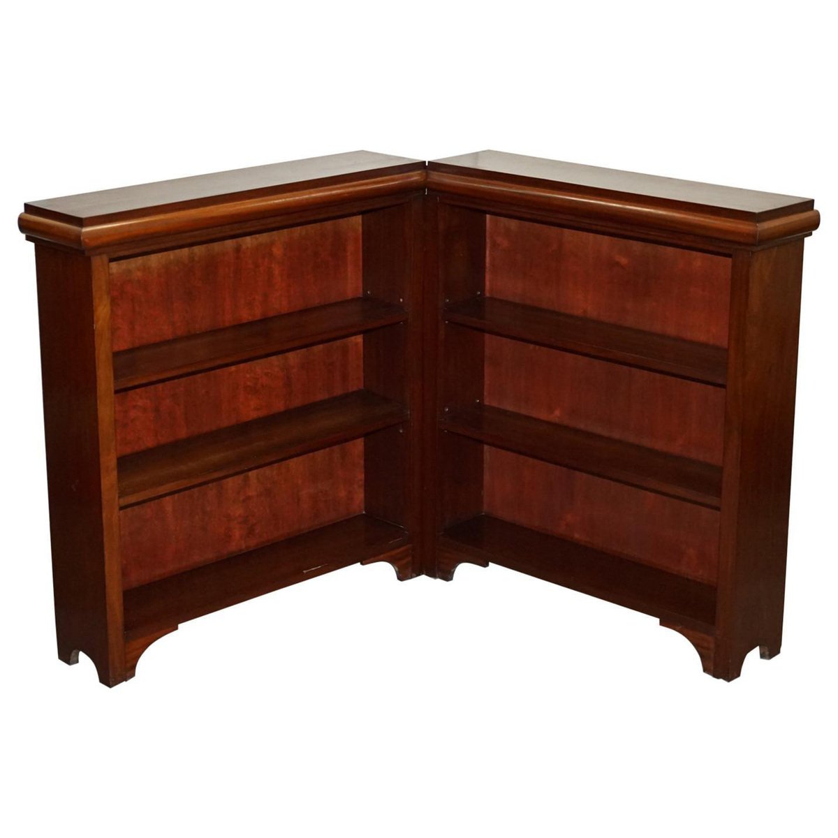 english mahogany corner bookcases set of 2 GZP-1006730