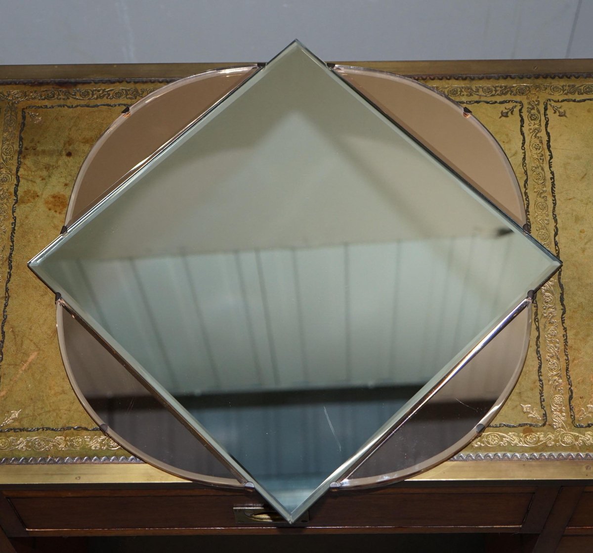 French Art Deco Beveled Mirror for sale at Pamono
