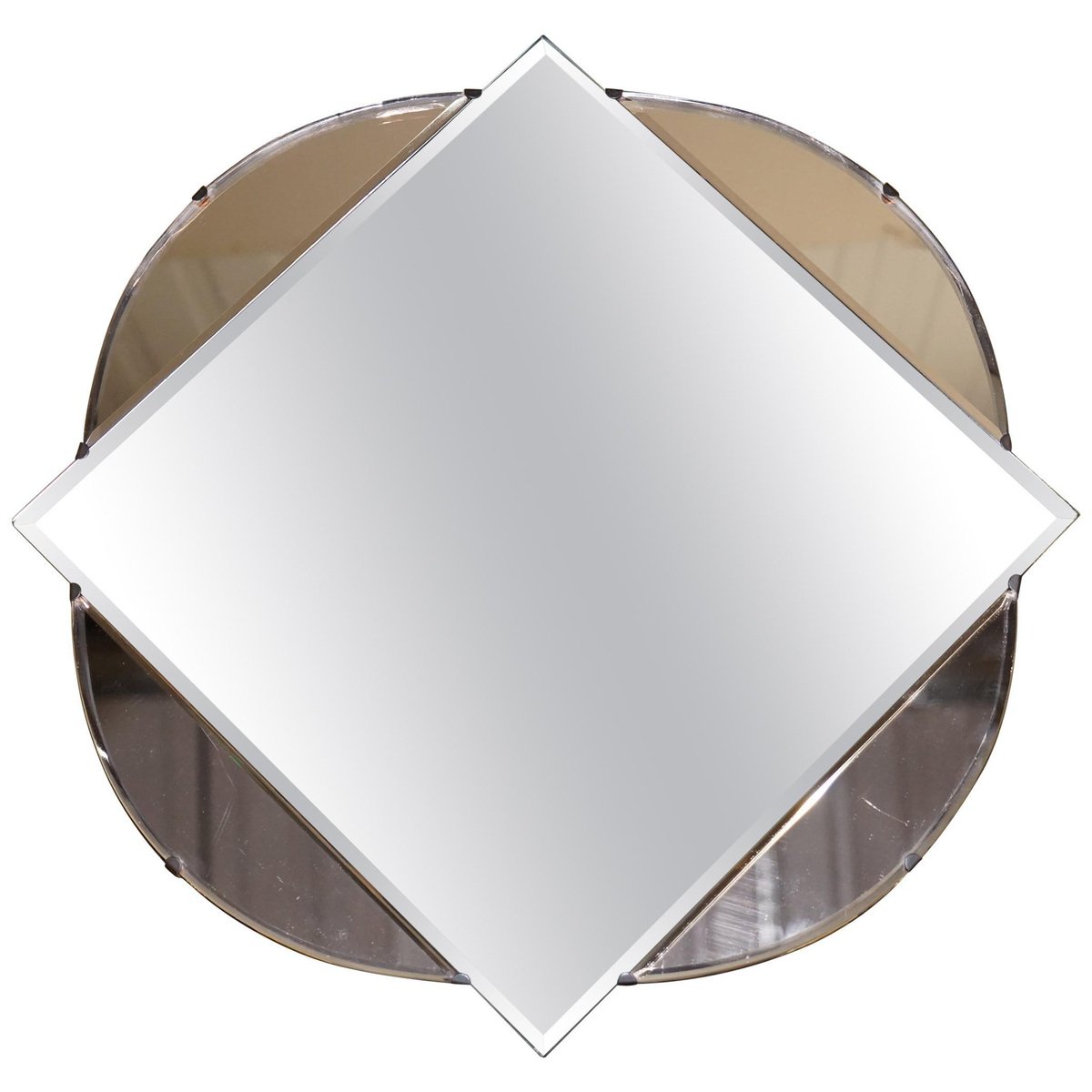 French Art Deco Beveled Mirror for sale at Pamono