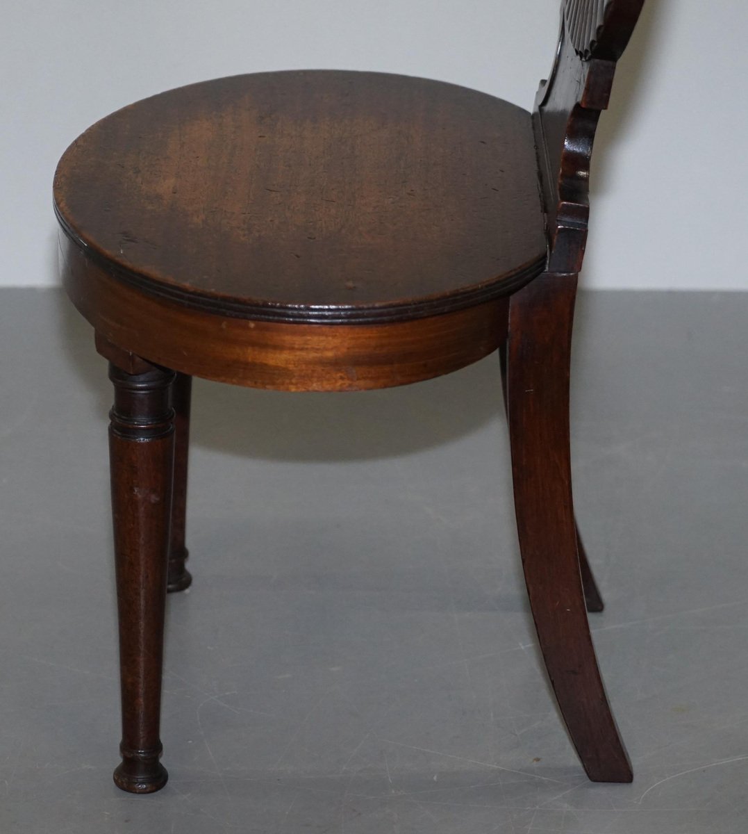georgian shell back hall chair from gillows of lancaster 1780s GZP-1007024