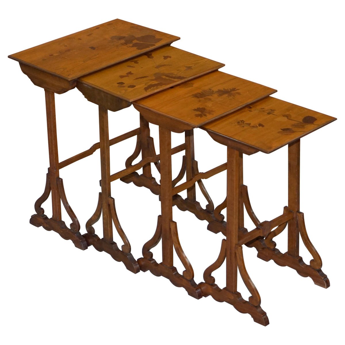 art nouveau nesting tables by emile galle set of 4 GZP-1007220