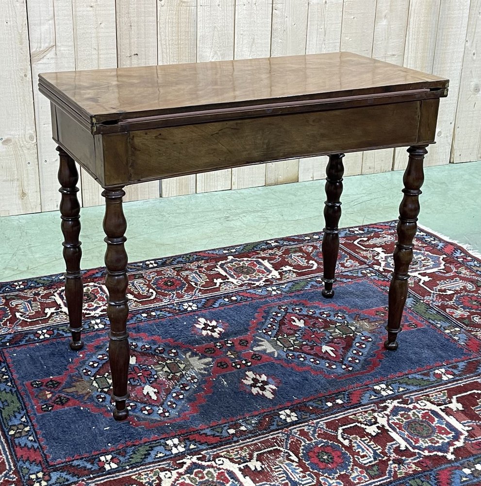 louis philippe game table in mahogany 19th century QYF-1008689