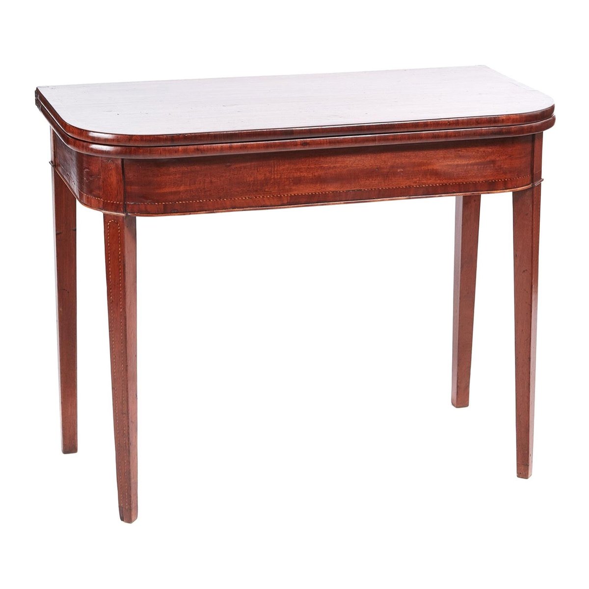 antique george iii mahogany inlaid tea table 1 ZQT-1009691