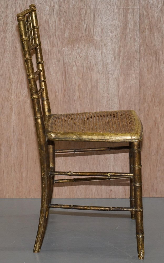 giltwood bamboo regency bergere chairs set of 2 GZP-1013286