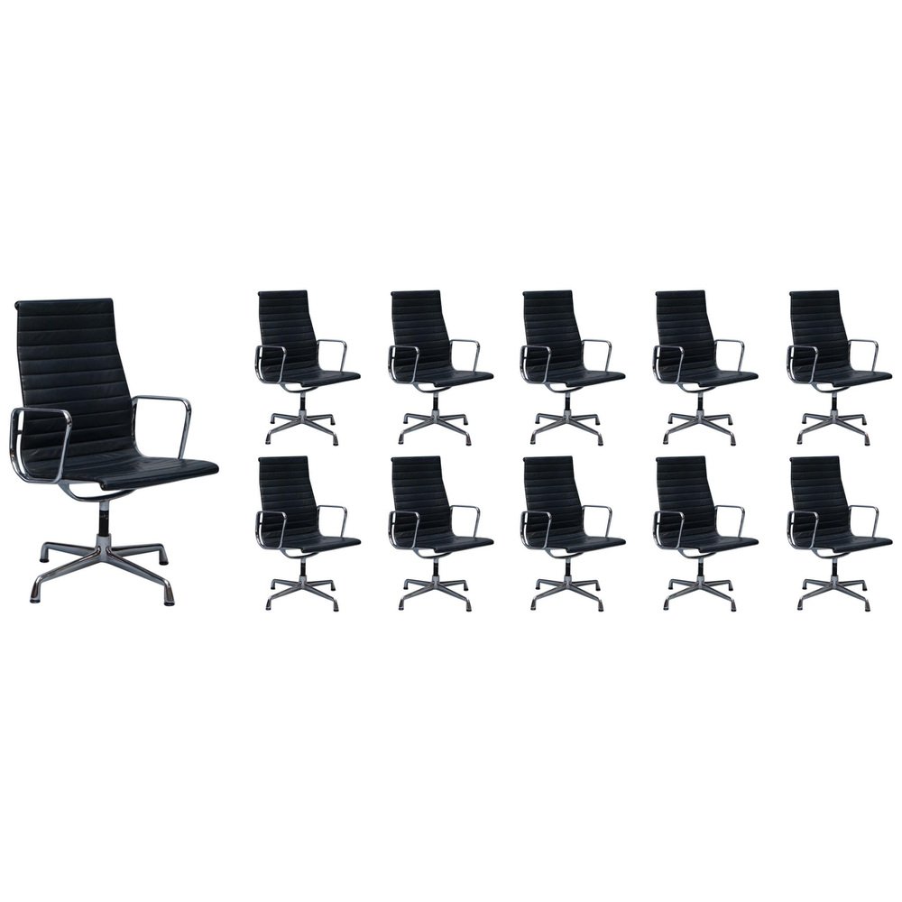 black leather swivel office chairs from vitra GZP-1013440