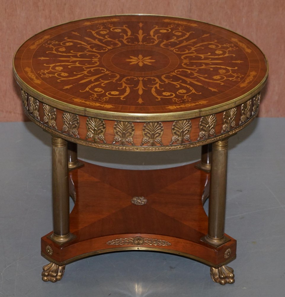 Large Occasional Side Table in Patinated Bronze for sale at Pamono