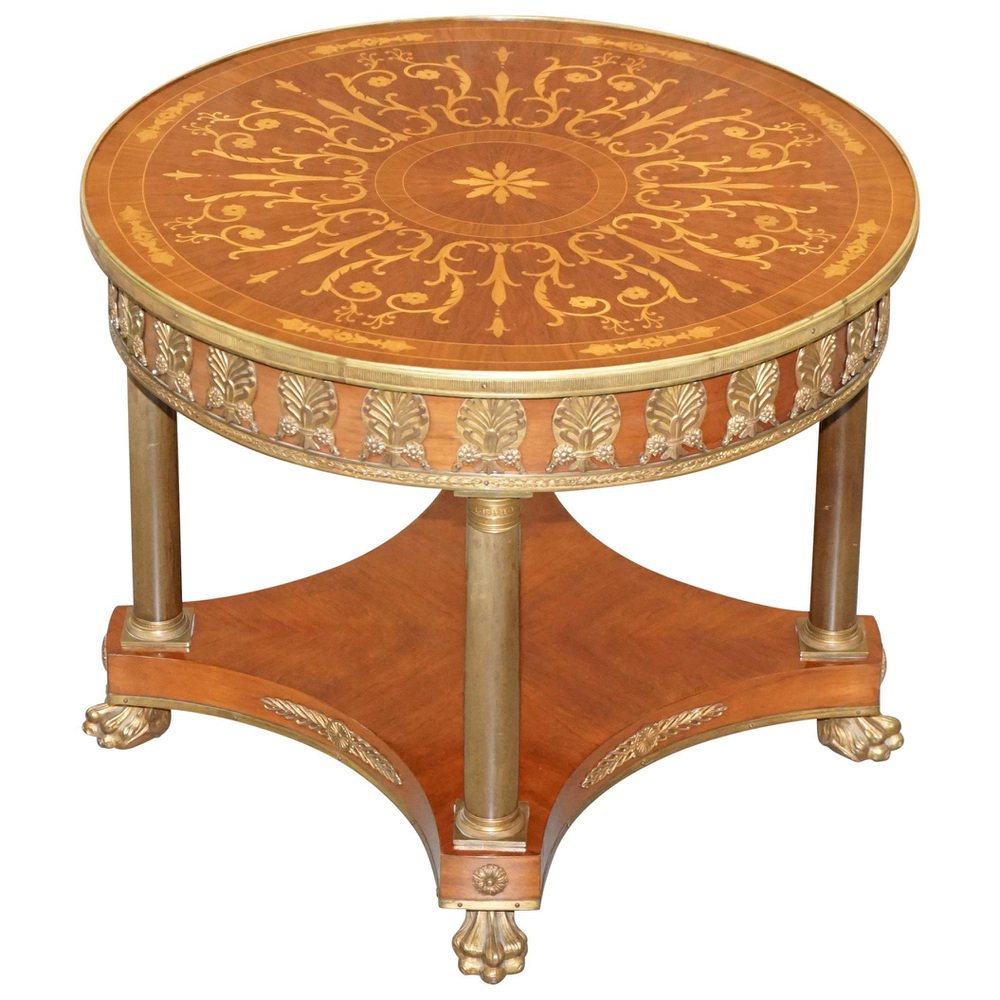Large Occasional Side Table in Patinated Bronze for sale at Pamono