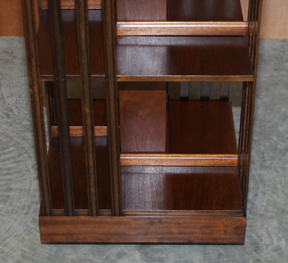 Hardwood & Satinwood Revolving Bookcase / Side End Table for sale at Pamono