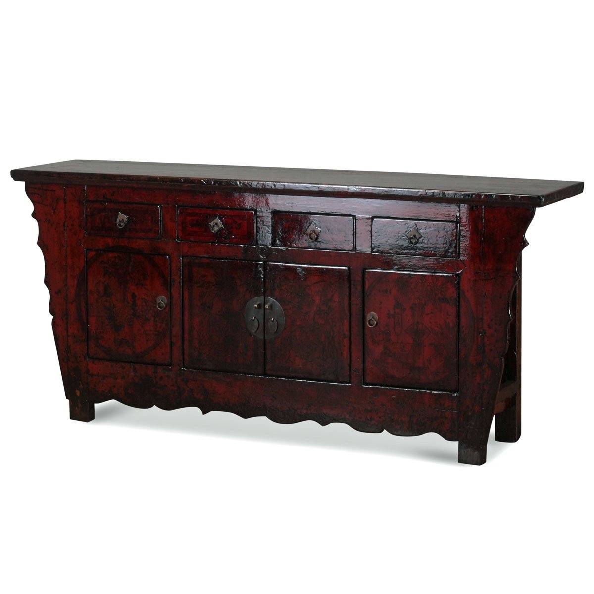antique red lacquered sideboard MDS-1017514