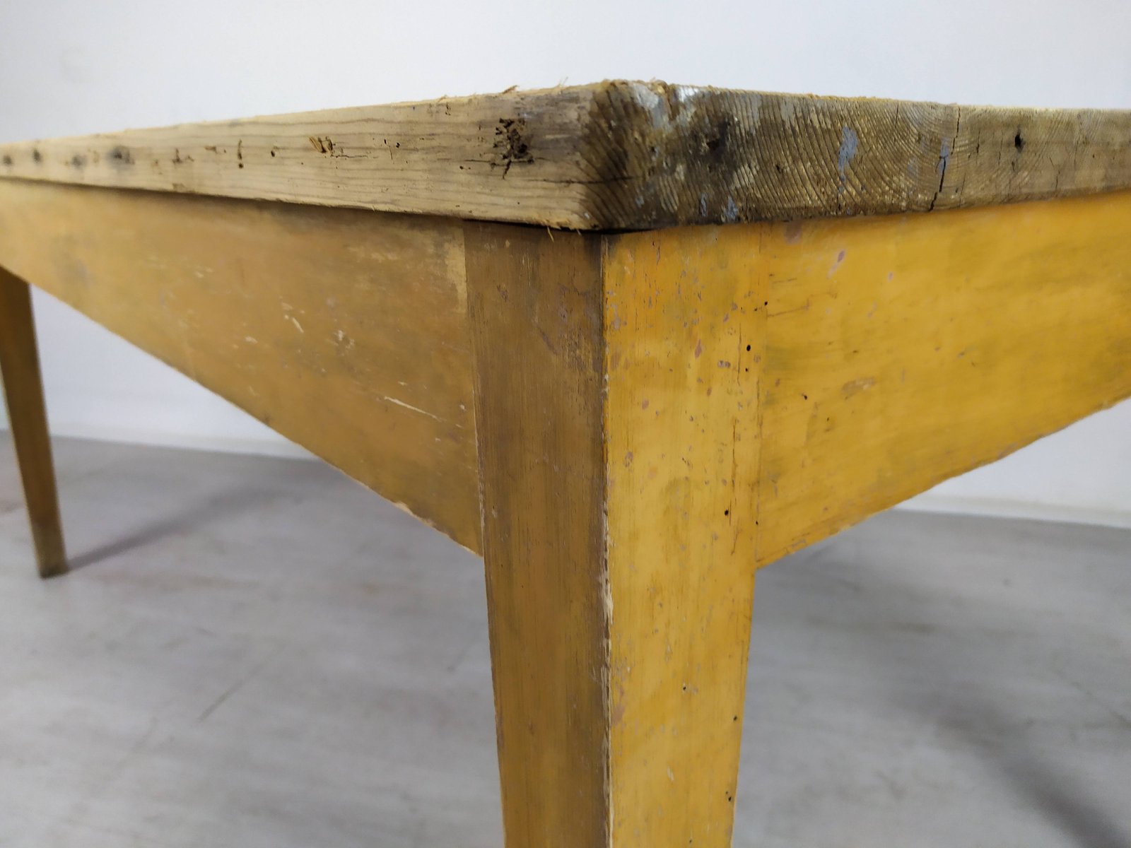 Vintage Rustic Wood Farmhouse Table for sale at Pamono