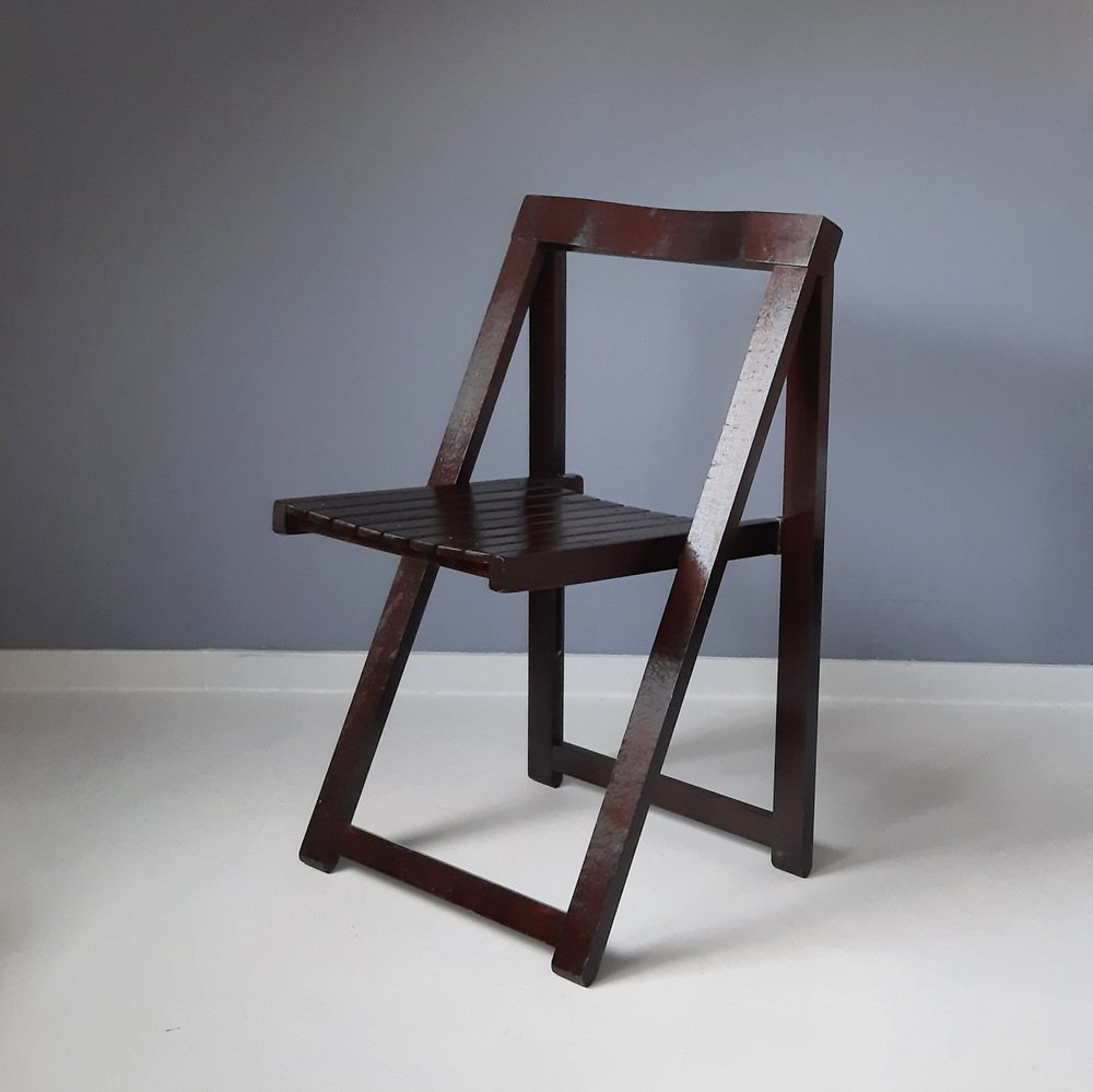 wooden folding chair by aldo jacober for alberto bazzani 1970s set of 4 SJU-1021439