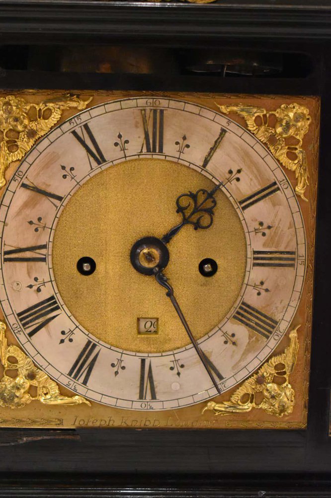 Charles II Ebony Bracket Clock by Joseph Knibb of London, 1670s or