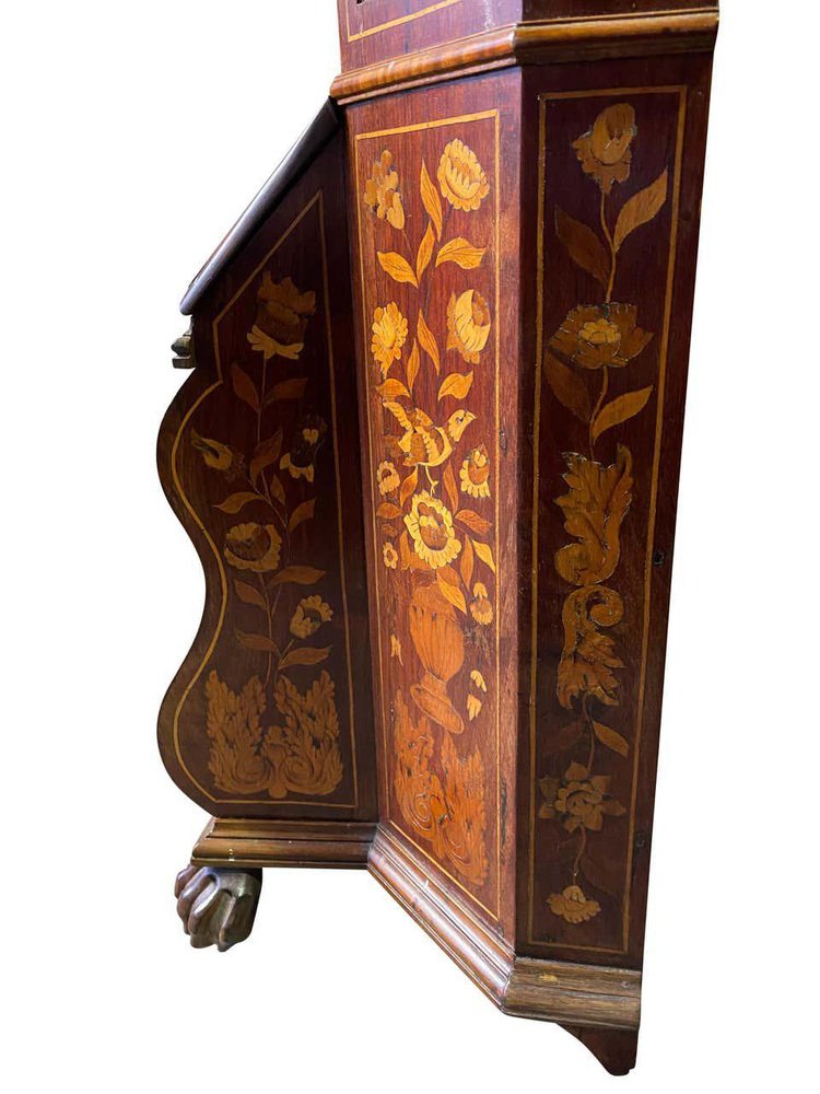 dutch miniature secretaire bookcase in walnut 18th century KPV-1022435
