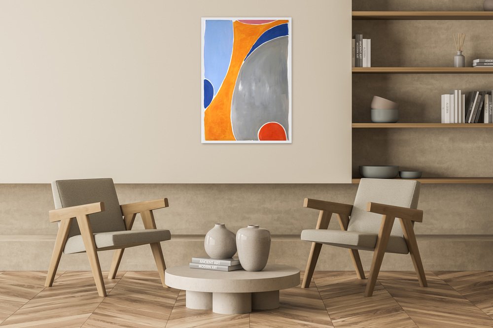 Color Field Flowers, Vertical Abstract Painting, 2021 for ...