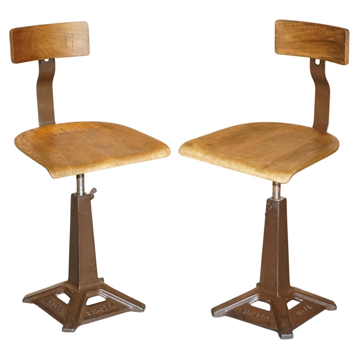 antique height adjustable bar stools set of 2 GZP-1027922