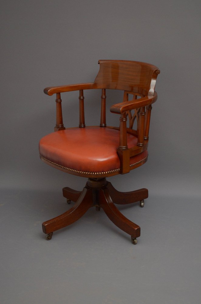 english mahogany revolving office chair HQZ-1028065