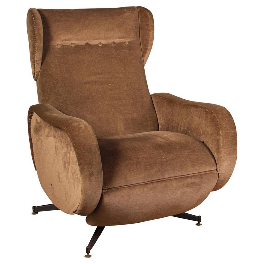 mid century italian reclinable lounge chair 1950 MBH-1032680
