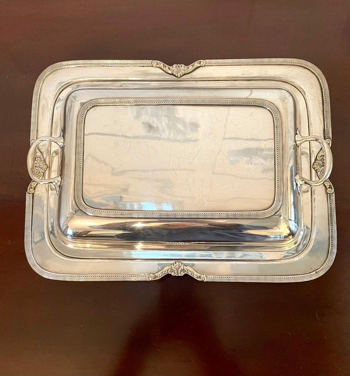 Antique Silver Plated Entrée Dish for sale at Pamono