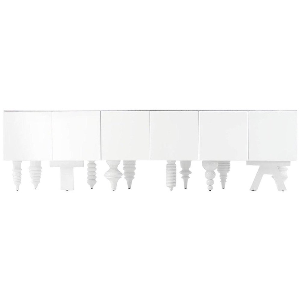 Jaime Hayon White Multileg Showtime Marble / MDF / Wood by Bd