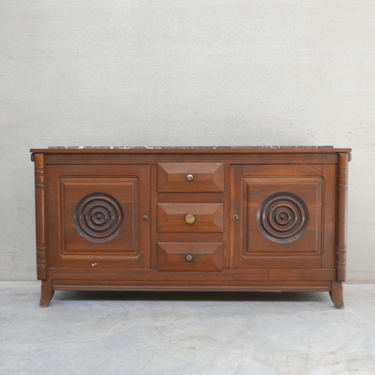 french art deco oak and marble sideboard in the style of dudouyt JRP-1054193