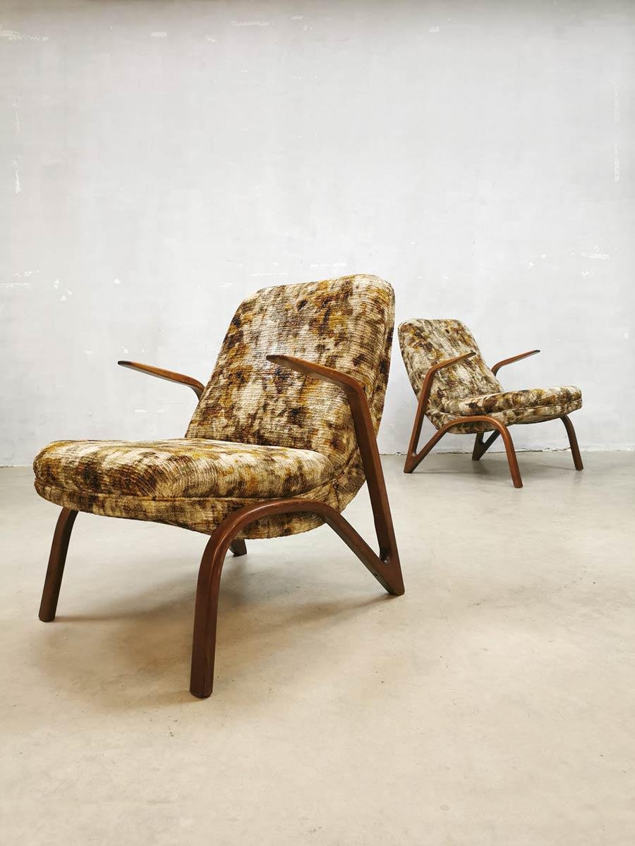 MidCentury Lounge Chairs, Set of 2 for sale at Pamono