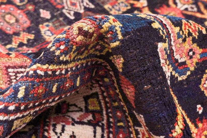 Dark Blue Runner with Border for sale at Pamono