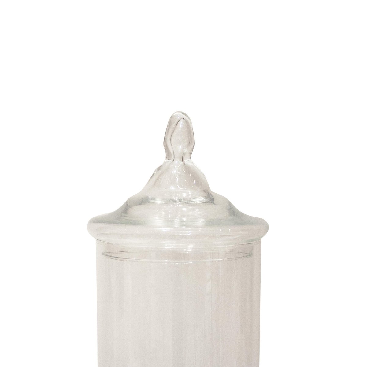 Vintage Glass Apothecary Vase with Lid, Italy, 1950 for sale at Pamono