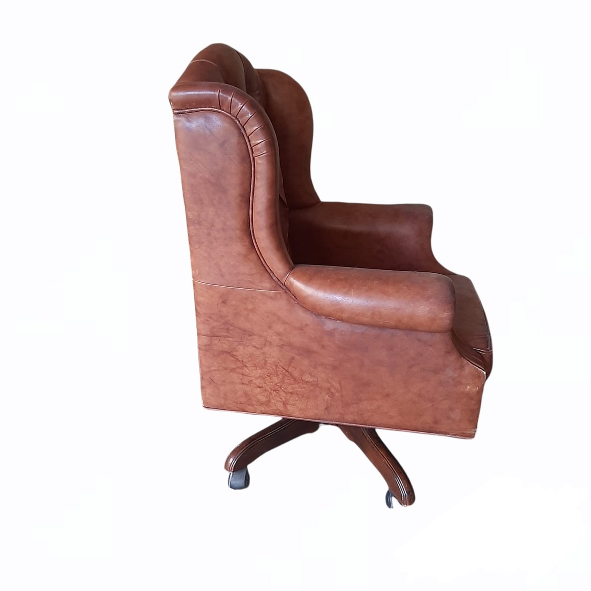Leather Swivel Office Chair by Hurtado, Spain for sale at Pamono