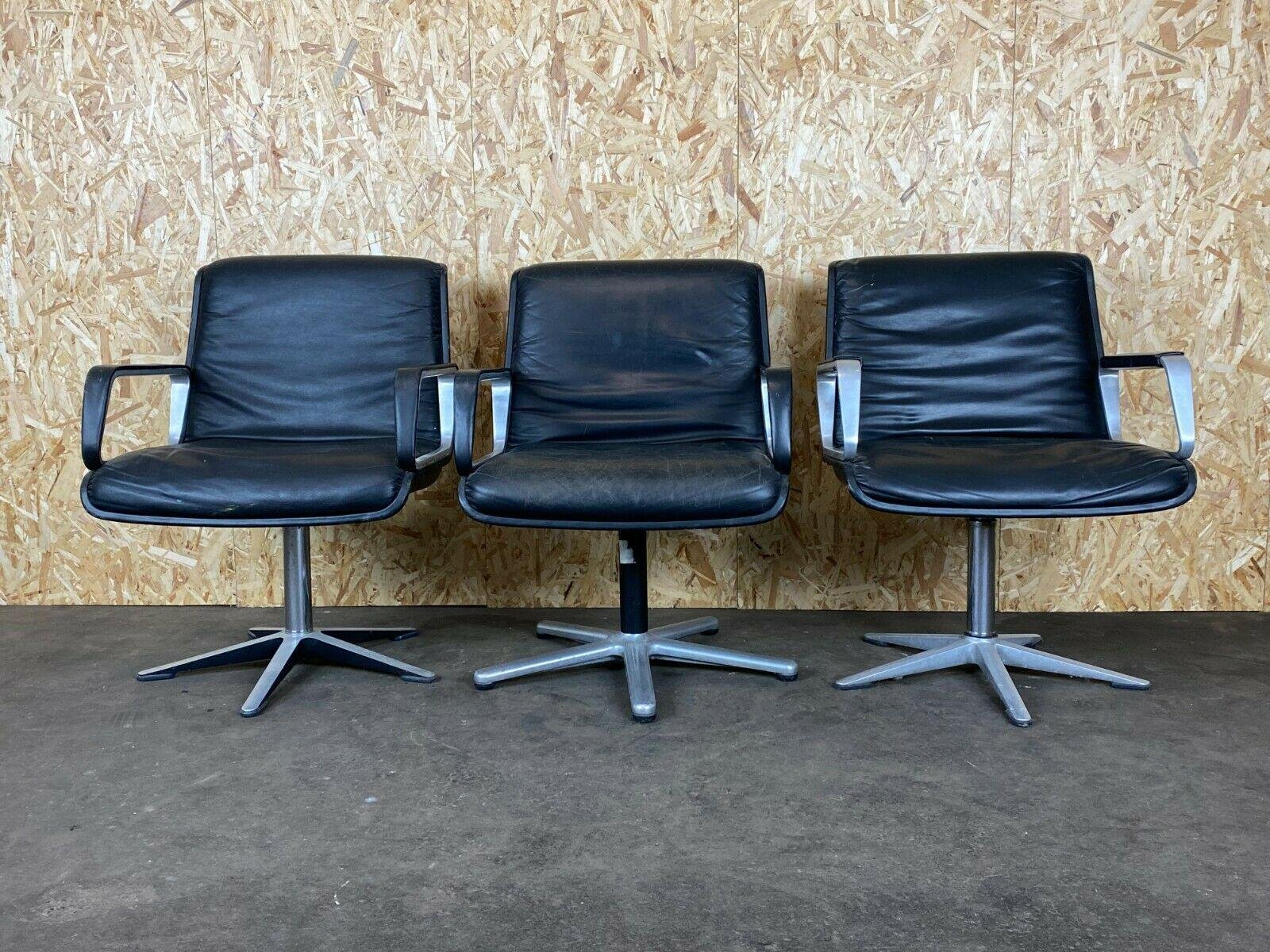 mid century leather and chrome lobby chairs from wilkhahn 1960s set of 3 EJL-1063192