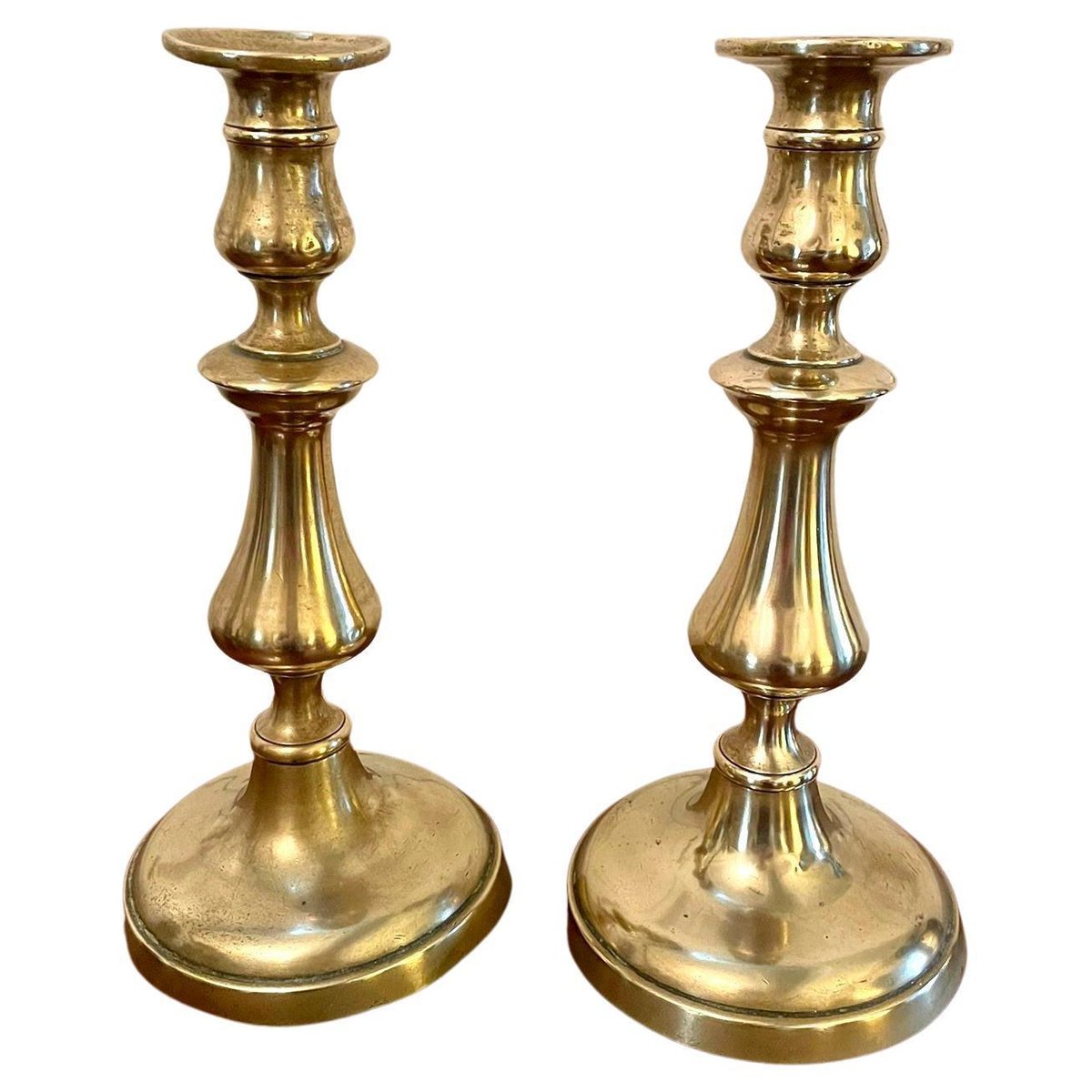 III Brass Candlesticks, Set of 2 for sale at Pamono
