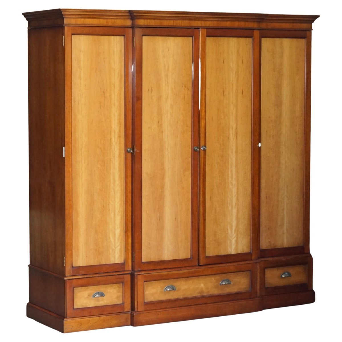 large triple cupboard wardrobe in cherrywood walnut GZP-1064271