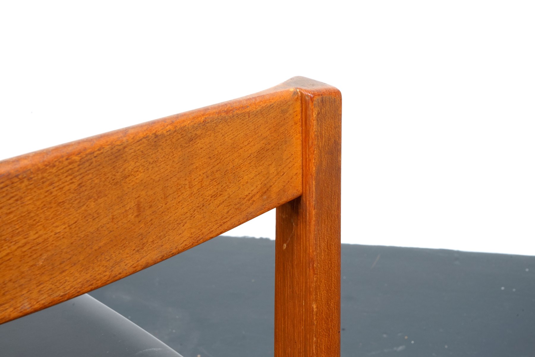 Vintage Solid Teak Dining Chairs, Denmark, 1960s, Set of 6 for sale at