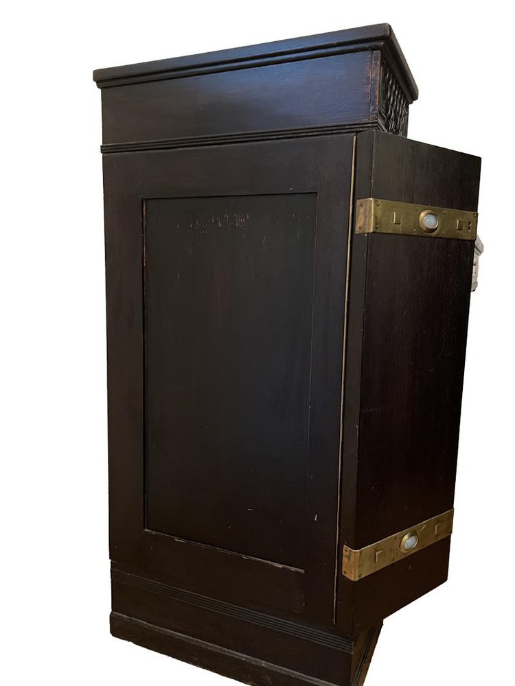 Antique Dark Solid Wood Study Desk for sale at Pamono